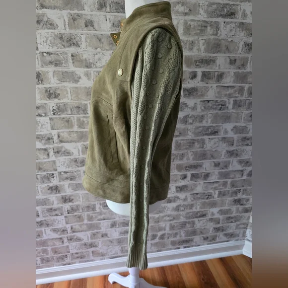 St. John Sport NWT Suede & Wool Jacket Size S - Picture 3 of 9